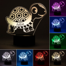LED Nachtlicht, individuelles Motivlicht Landschildkröte, personalisiertes Schlummerlicht