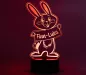 Mobile Preview: LED Nachtlicht Hase Hopsi rot