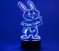 Mobile Preview: LED Nachtlicht Hase Hopsi blau