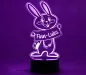 Preview: LED Nachtlicht Hase Hopsi lila