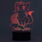 Mobile Preview: LED Nachtlicht Katze rot