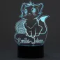 Mobile Preview: LED Nachtlicht Katze hellblau