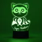 Mobile Preview: LED Nachtlicht Superheld Waschbär grün