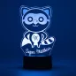 Preview: LED Nachtlicht Superheld Waschbär blau