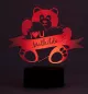 Mobile Preview: LED Nachtlicht Teddy rot