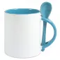 Preview: Löffel - Fototasse, farbige Kaffeetassen mit Ihrem Foto - personalisiert