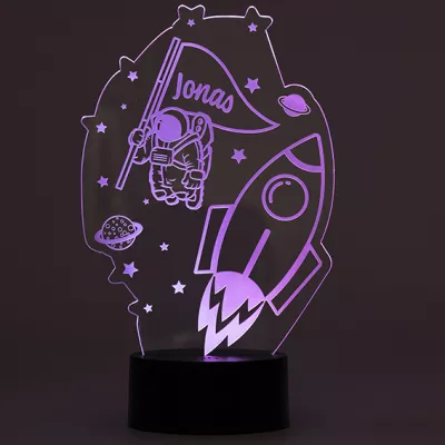 LED Nachtlicht Astronaut lila