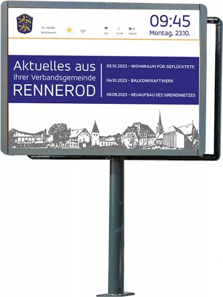 LED Tafel Westerwald - pro Woche