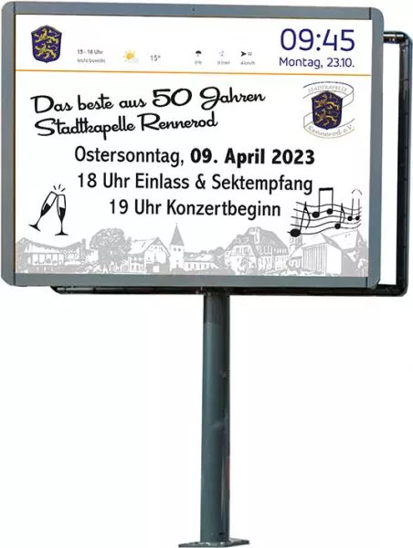 LED Tafel Westerwald - pro Woche