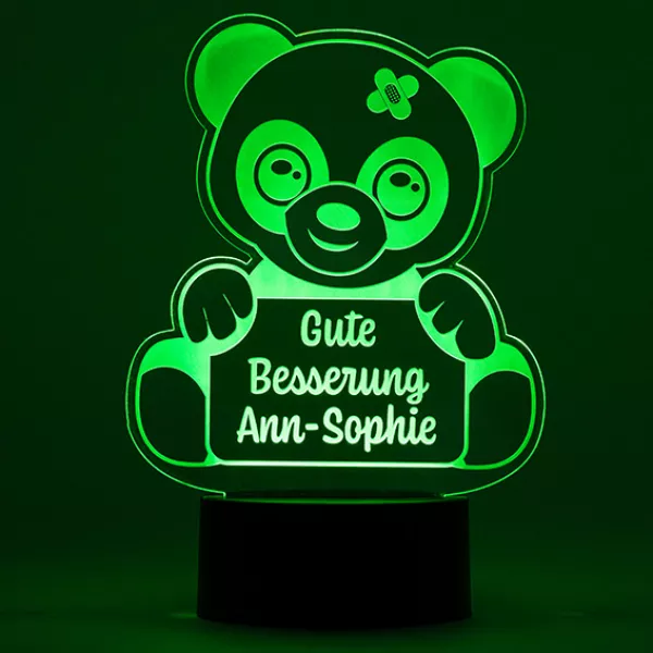 LED Nachtlicht Gute Besserungs Bär - grün