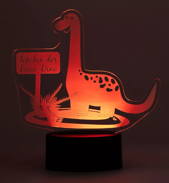 LED Nachtlicht Dino rot