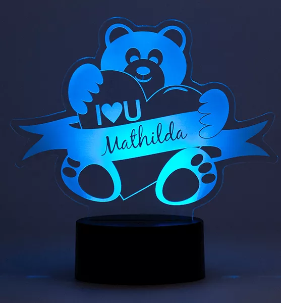 LED Nachtlicht Teddy blau